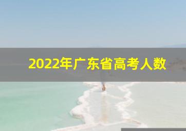 2022年广东省高考人数