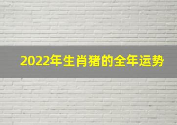 2022年生肖猪的全年运势