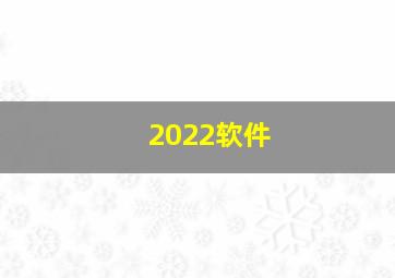 2022软件