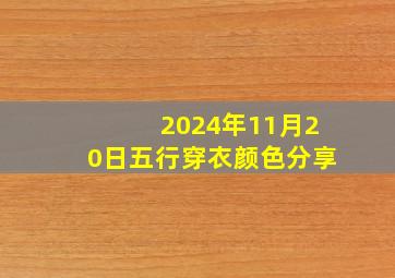 2024年11月20日五行穿衣颜色分享