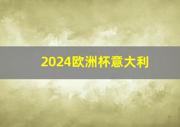 2024欧洲杯意大利