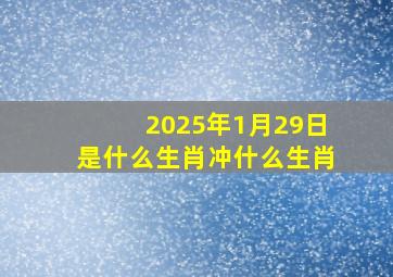 2025年1月29日是什么生肖冲什么生肖