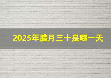 2025年腊月三十是哪一天