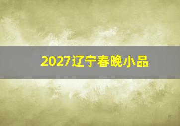 2027辽宁春晚小品