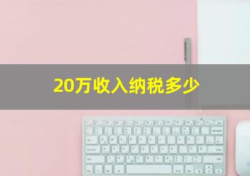 20万收入纳税多少