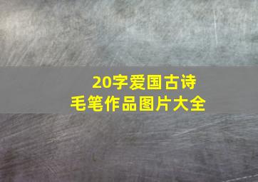 20字爱国古诗毛笔作品图片大全