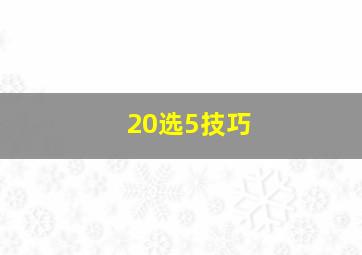 20选5技巧