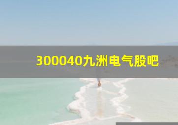 300040九洲电气股吧