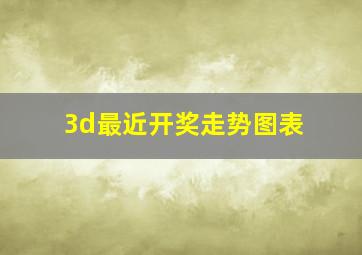 3d最近开奖走势图表