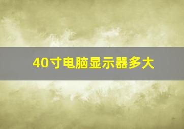 40寸电脑显示器多大