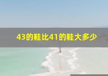 43的鞋比41的鞋大多少