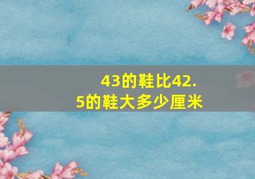 43的鞋比42.5的鞋大多少厘米