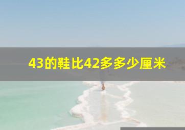 43的鞋比42多多少厘米