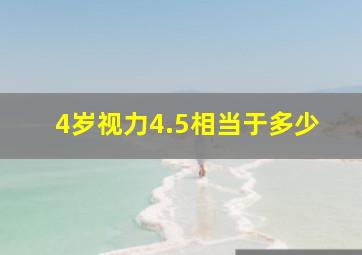 4岁视力4.5相当于多少