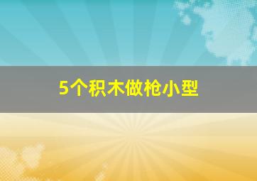 5个积木做枪小型