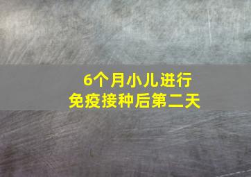 6个月小儿进行免疫接种后第二天