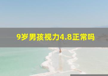 9岁男孩视力4.8正常吗