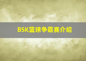 BSK篮球争霸赛介绍