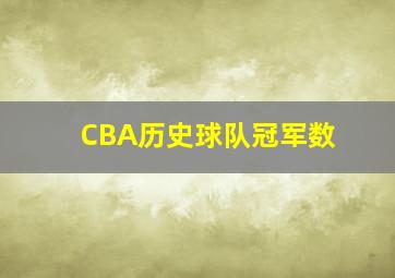 CBA历史球队冠军数