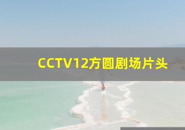 CCTV12方圆剧场片头