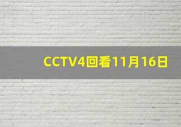 CCTV4回看11月16日