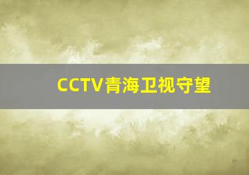 CCTV青海卫视守望