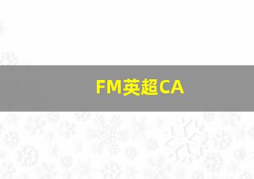 FM英超CA