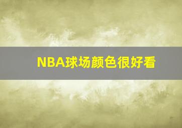 NBA球场颜色很好看