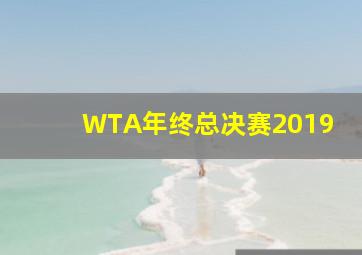 WTA年终总决赛2019