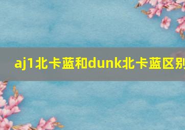 aj1北卡蓝和dunk北卡蓝区别