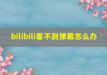 bilibili看不到弹幕怎么办