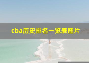 cba历史排名一览表图片