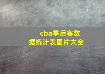 cba季后赛数据统计表图片大全