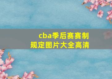 cba季后赛赛制规定图片大全高清