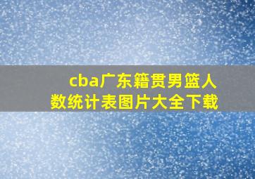 cba广东籍贯男篮人数统计表图片大全下载