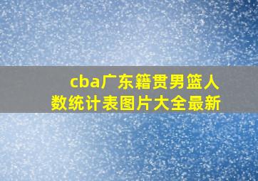 cba广东籍贯男篮人数统计表图片大全最新