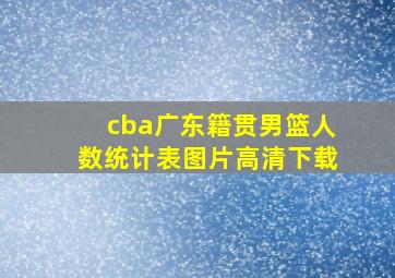 cba广东籍贯男篮人数统计表图片高清下载