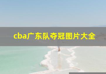 cba广东队夺冠图片大全