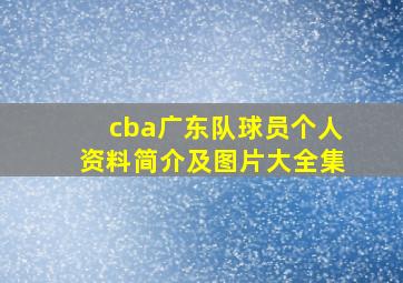 cba广东队球员个人资料简介及图片大全集