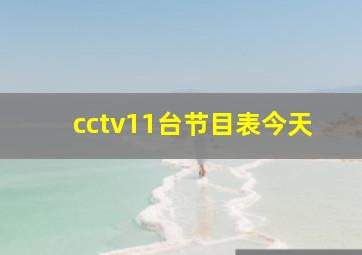 cctv11台节目表今天