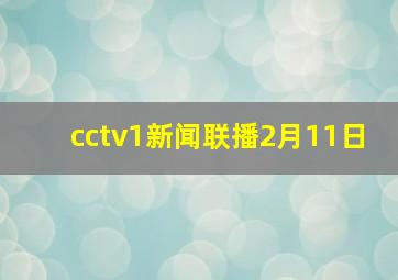 cctv1新闻联播2月11日