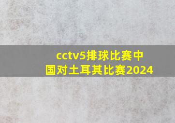 cctv5排球比赛中国对土耳其比赛2024