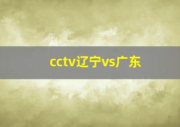 cctv辽宁vs广东