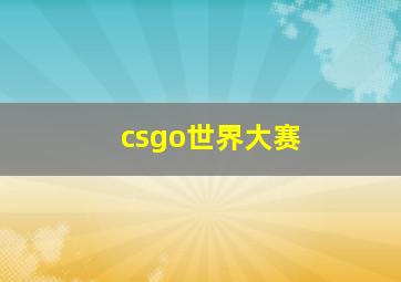 csgo世界大赛