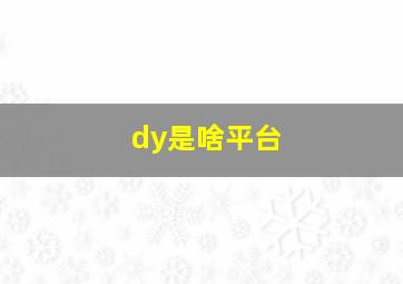 dy是啥平台