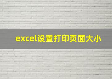 excel设置打印页面大小