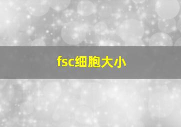 fsc细胞大小