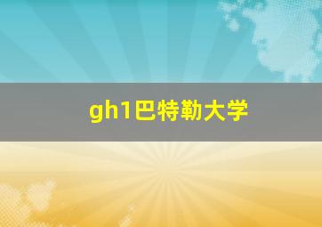 gh1巴特勒大学