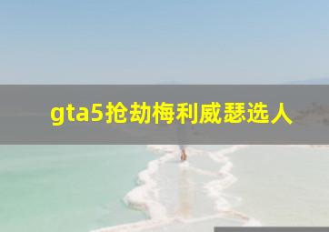 gta5抢劫梅利威瑟选人