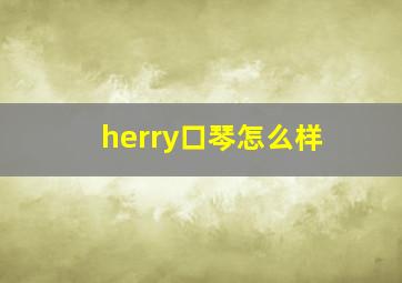 herry口琴怎么样